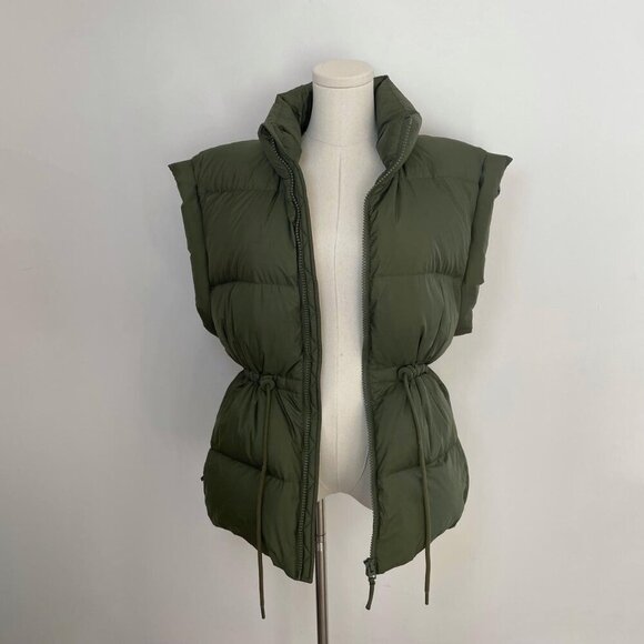 Wilfred Laramie Puffer Vest In Olive Green | Women’s Size Small - Picture 2 of 8